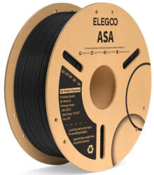  Elegoo ASA Fekete - 1.75mm 1kg (50.203.0182)