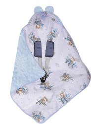 DuetBaby Babatakaró hordozóba 80x80 cm KÉK MACI (DB599-KRM)