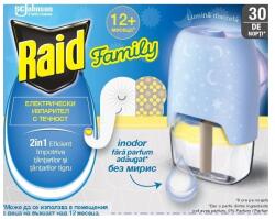 Raid Електрически изпарител с течност без аромат, за деца над 12+ месеца, Raid Family