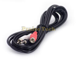 Compatibil Cablu Audio 2x RCA , Jack 3.5 Stereo, 2.5 M Lungime - pentru Sistem HIFI, Semnal Audio HD (CJRC25)