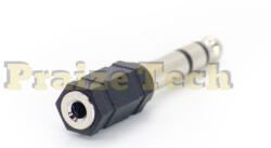 Compatibil Adaptor Jack 3.5mm Mama - Jack 6.3mm Tata, Model Negru, pentru Sisteme Audio (AJ3J6T)