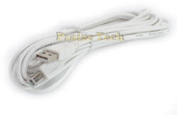 Compatibil Cablu USB A Tata - USB B Tata, Alb, Cablu Imprimanta, 5 M Lungime - Ideal pentru Scanner, HDD extern, Hub USB (CUTAB5)