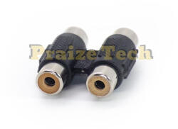 Compatibil Adaptor 2xRCA Mama-Mama, Prelungitor pentru Sisteme Audio (A2RCAM)