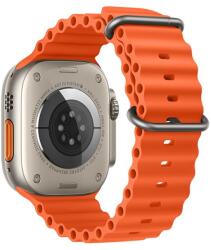 Apple Watch 42 / 44 / 45 / 49 mm okosóra szíj - F- Design FA12 - narancssárga szilikon szíj - graffistore