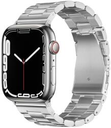 Apple Watch 42 / 44 / 45 / 49 mm okosóra szíj - F- Design FA10 - ezüst fém szíj - graffistore