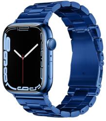 Apple Watch 42 / 44 / 45 / 49 mm okosóra szíj - F- Design FA10 - kék fém szíj - graffistore
