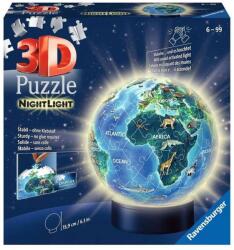 Ravensburger Éjjeli földgömb 3D világító gömb puzzle 72 db-os (11844)