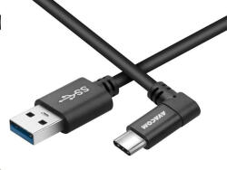 AVACOM USB adat- és töltőkábel - USB Type-C, 100cm, 90°-os csatlakozó, fekete (DCUS-TPCLR-10K)