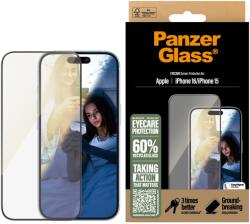 Panzer Стъклен протектор PanzerGlass - EyeCare Ultra-Wide Fit, iPhone 16/15 (5715685002533)