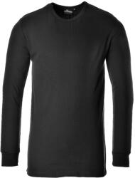 Portwest B123 Thermal hosszú ujjú póló Fekete - M (PW-B123BKRM) - megatool