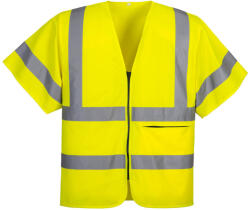 Portwest C372 Rövid ujjú cipzáras mellény Sárga - XXL (PW-C372YERXXL) - megatool
