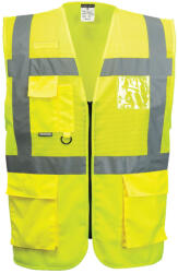 Portwest C496 Madrid hálós vezetői mellény Sárga - 4XL (PW-C496YER4XL) - megatool