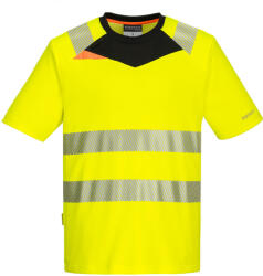 Portwest DX413 DX4 Hi-Vis póló S/S Sárga/Fekete - 4XL (PW-DX413YBR4XL) - megatool