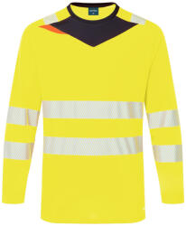 Portwest DX416 DX4 Hi-Vis hosszú ujjú póló L/S Sárga/Fekete - 3XL (PW-DX416YBRXXXL) - megatool