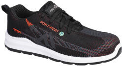 Portwest FC06 Eco Fly Composite Trainer S1PS SR FO Fekete / Piros - 45 (PW-FC06BKD45)