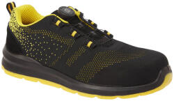 Portwest FT08 Compositelite Wire Lace Biztonsági Trainer S1P Fekete / Sárga - 38 (PW-FT08BKY38)