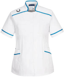 Portwest LW22 Medical Maternity tunika Fehér/Aqua kék - L (PW-LW22WARL) - megatool