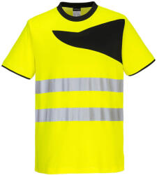 Portwest PW213 PW2 Hi-Vis póló S/S Sárga/Fekete - XL (PW-PW213YBRXL) - megatool