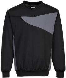 Portwest PW273 PW2 Crew Neck pulóver Fekete/Szürke - 3XL (PW-PW273BZRXXXL) - megatool