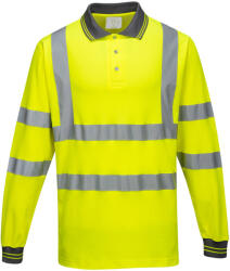 Portwest S271 Hosszú ujjú Cotton Comfort pólóing Sárga - M (PW-S271YERM) - megatool
