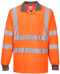 Portwest S277 Hi-Vis hosszú ujjú pólóing Narancs - 5XL (PW-S277ORR5XL) - megatool