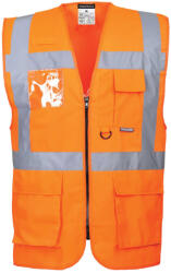Portwest S476 Berlin Executive mellény Narancs - 4XL (PW-S476ORR4XL) - megatool