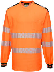 Portwest T185 PW3 Hi-Vis hosszú ujjú póló Narancs/Fekete - XL (PW-T185OBRXL) - megatool
