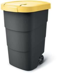 Prosperplast Wheeler 95 l szemetes kuka antracit sárga fedéllel (NBWB95-120C)