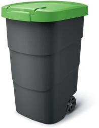 Prosperplast Wheeler 90 l szemetes kuka antracit zöld fedéllel (NBWB90-362C) - epenta