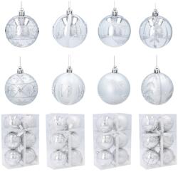 Inlea4Home Karácsonyfa dísz szett 6 darab 7 cm - ezüst (BAI9853)
