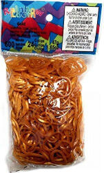 Rainbow Loom Elastice originale Rainbow Loom 600 bucăţi transparent auriu de la 6 ani (RL7844)