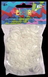 Rainbow Loom Elastice originale Rainbow Loom metal 300 bucăţi, alb de la 6 ani (RL7856)
