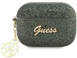 GUESS GUAP2GLGSHA AirPods Pro 2 tok zöld/keki Glitter Flake 4G Charm tok