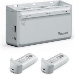 Potensic трипозиционно бързо зарядно устройство за Atom 4K SE 60W More Power, комплект с AC адаптер и 2x батерии (ATM3SECHAR-3)