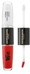 Dermacol 16H Lip Colour Extreme Long-Lasting Lipstick ruj si luciu de buze cu persistenta indelungata 2 in 1 No. 04 8 ml