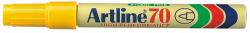 Artline Permanent marker Artline 70, corp metalic, varf rotund 1.5mm - galben (EK-70-YE) - forit