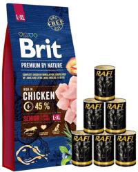 Brit Premium By Nature Senior Large Extra Large L+XL 15 kg + nedves eledel baromfival 6x1240 g