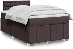 vidaXL sötétbarna szövet rugós ágy matraccal 120 x 190 cm (3287024)