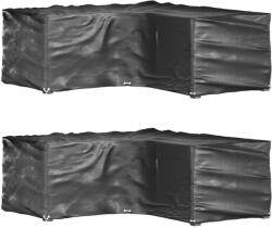 vidaXL 2 db L-alakú kerti bútorhuzat 12 fűzőlyukkal 185x185x70 cm (3155368)
