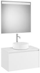 Roca Ona 1 fiókos mosdószekrény 120x46x64, 5 cm és tükör LED világítással, matt fehér A851712509 (A851712509)
