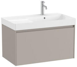 Roca Ona 1 fiókos mosdószekrény 80x46x50, 5 cm jobbos kerámia mosdóval, homokszürke A851719510 (A851719510)