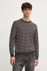 Pepe Jeans gyapjúkeverék pulóver NEW ANDRE STRIPES könnyű, férfi, szürke, PM702479 - szürke XXL