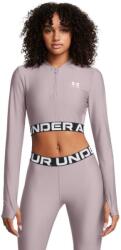 Under Armour Top pentru femei HeatGear Rib 1/4 Zip LS Grey S