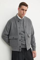 Hackett London bomber dzseki gyapjú keverékből szürke, átmeneti, HM403233 - szürke L