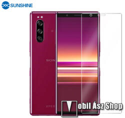 SUNSHINE Hydrogel TPU képernyővédő fólia - Ultra Clear, ÖNREGENERÁLÓ! - 1db, a teljes képernyőt védi - Sony Xperia 5