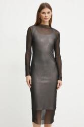 HUGO BOSS ruha fekete, midi, egyenes, 50526938 - fekete L