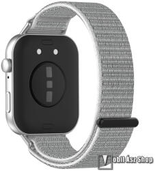  Okosóra szíj - VILÁGOSSZÜRKE - szövet, légáteresztő, tépőzáras - 211mm hosszú - HUAWEI Watch Fit 3