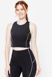 DOMYOS Női fitnesz ujjatlan crop top, rugalmas - 500-as (5267189)