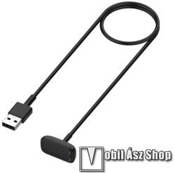 Okosóra USB töltő - 1m hosszú, mágneses - FEKETE - Fitbit Luxe / Fitbit Charge 5 / 6