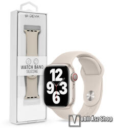 DEVIA DELUXE SERIES okosóra szíj - TÖRTFEHÉR - szilikon, csatos - APPLE Watch Series 1/2/3 42mm / 4/5/6/SE 44mm / 7/8/9 45mm / Ultra / Ultra 2 49mm